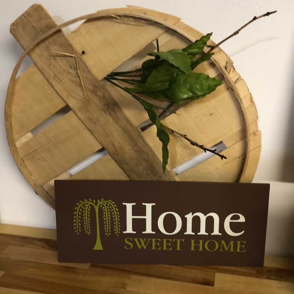 Home sweet home double sided thin flat sign